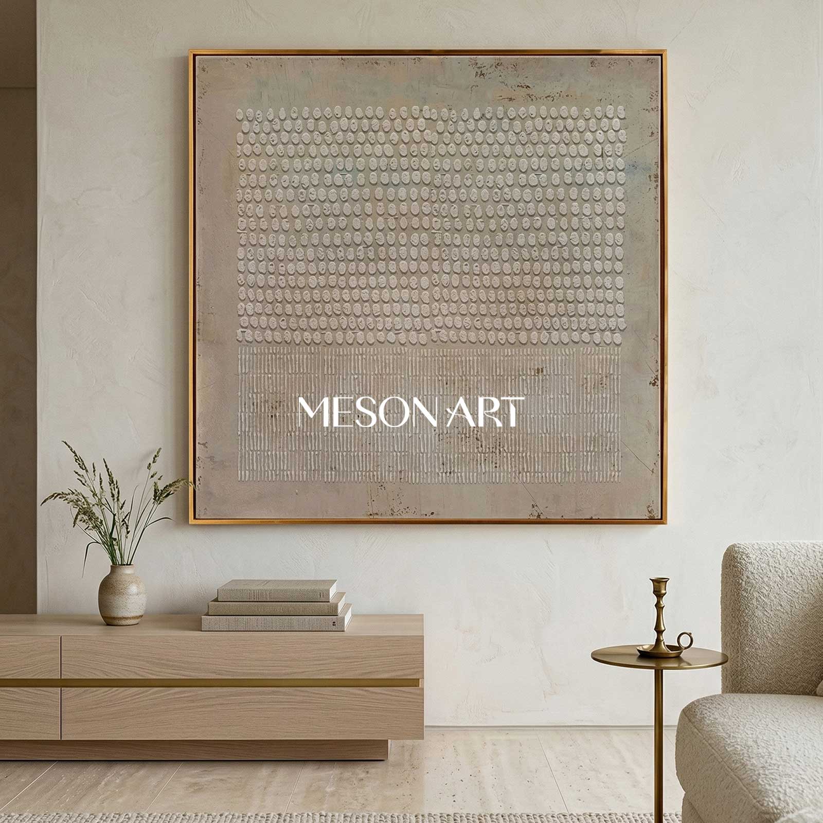 Brown Abstract Painting On Canvas Brown Bohemian Painting Brown Wall Art 3D Texture Painting Brown Abstract Art Grey Taupe Art Wall Art