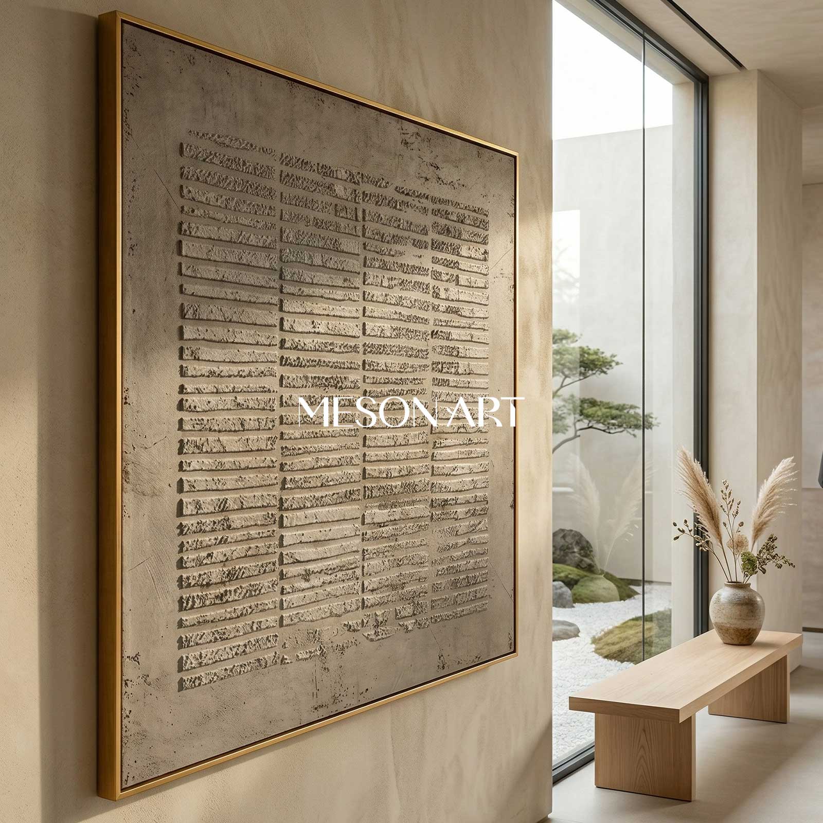 Brown Abstract Painting On Canvas Brown Bohemian Painting Brown Wall Art 3D Texture Painting Brown Abstract Art Grey Taupe Art Wll Art