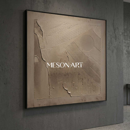 Brown Bohemian painting brown wall art 3d texture painting brown abstract art earth tone wall art Brown grey taupe art painting on canvas