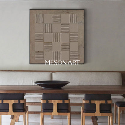 Wabi-Sabi Wall Art brown wall art brown painting brown abstract art canvas grey taupe art Bohemian wall painting 3d texture Earth Tone art