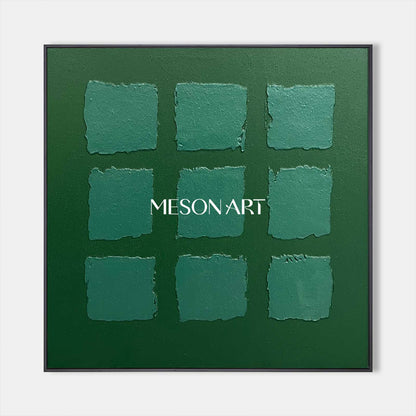 Green Abstract Art Canvas Green Oil Painting Green Wall Art Wabi Sabi Wall Art 3D Texture Wall Art