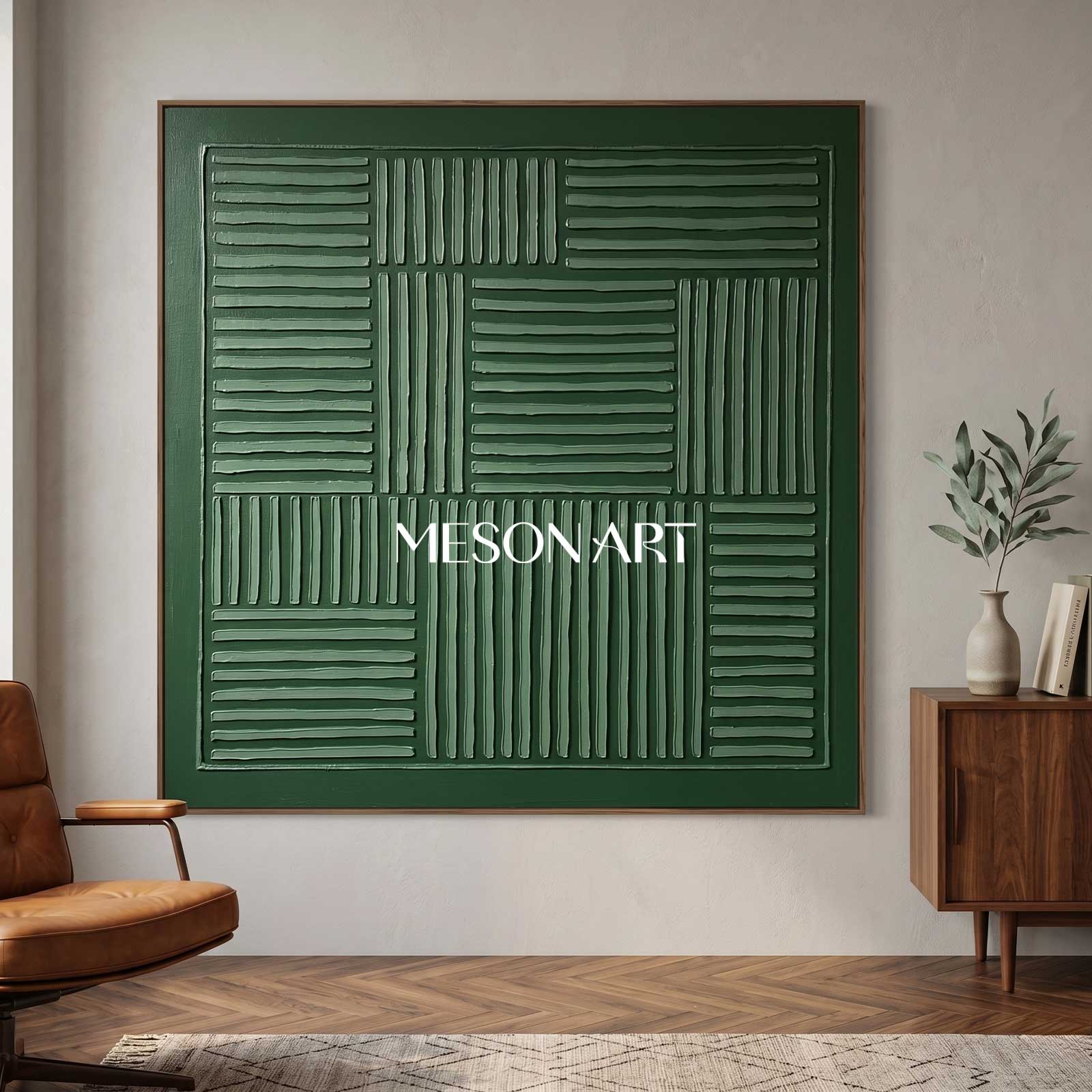 3D Dark Green Abstract Canvas Art 3D Dark Green Texture Wall Painting Wabi Sabi Art Dark Green art