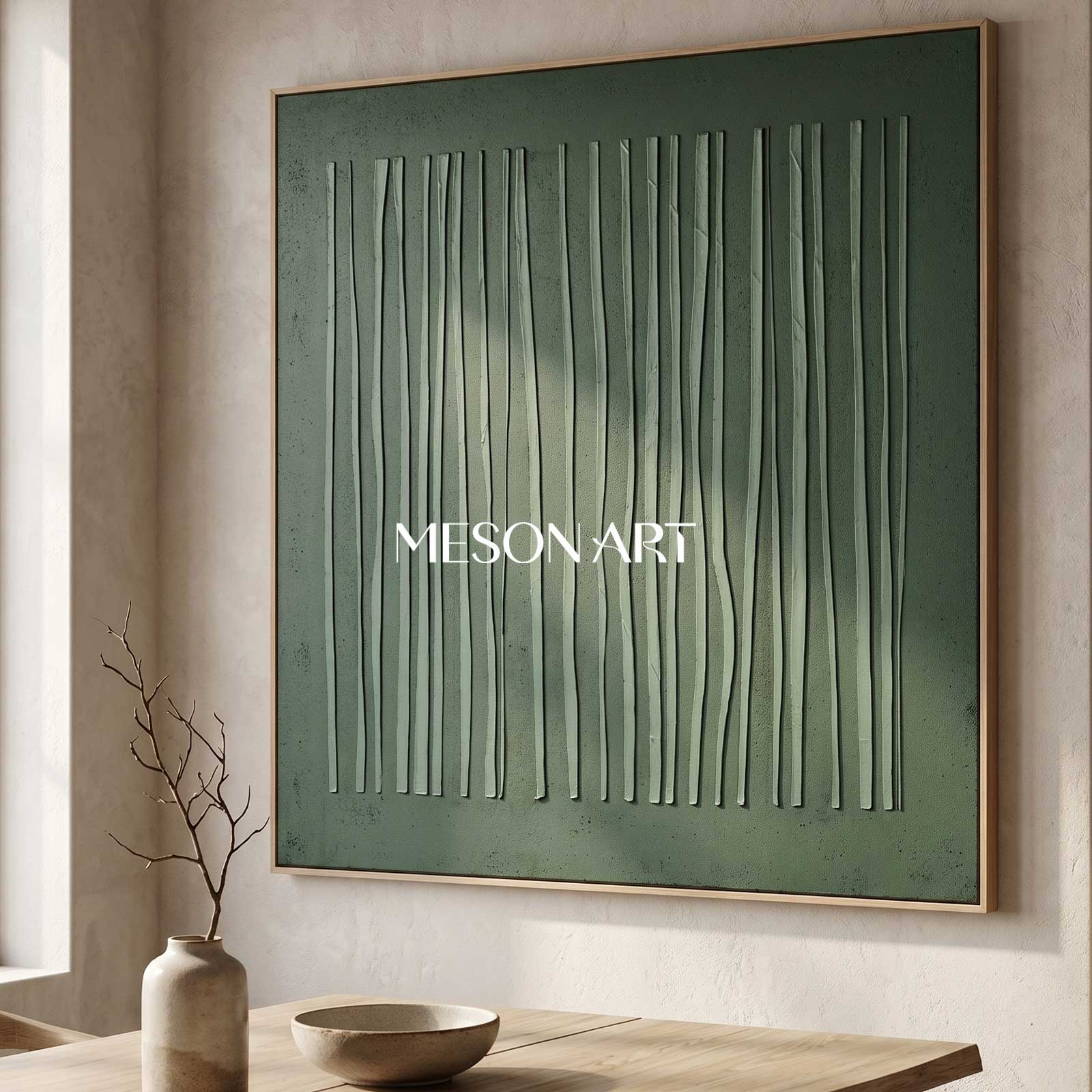 green wall art Wabi-Sabi Wall Art green painting green abstract art canvas green abstract art canvas minimalist painting 3d texture wall art