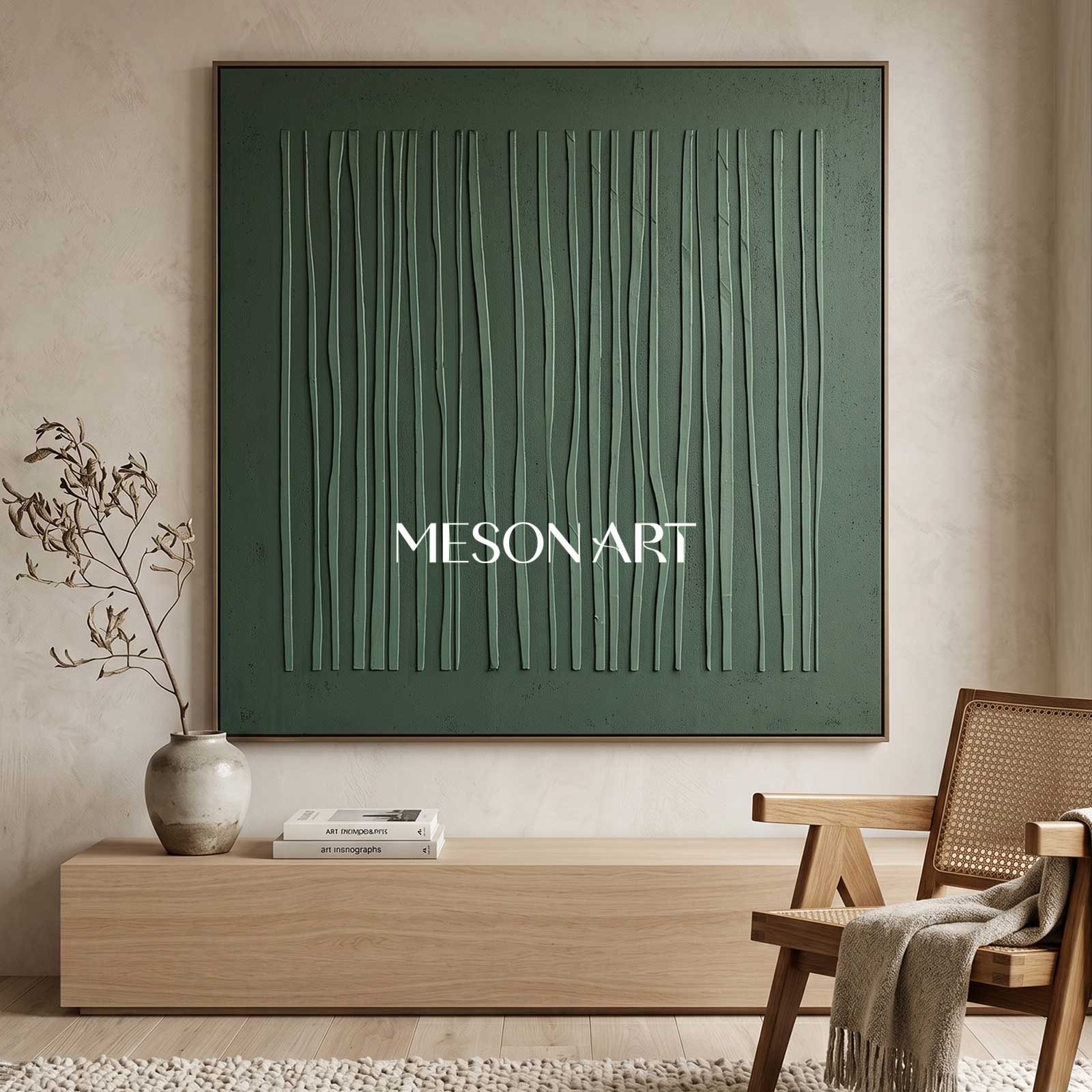 green wall art Wabi-Sabi Wall Art green painting green abstract art canvas green abstract art canvas minimalist painting 3d texture wall art