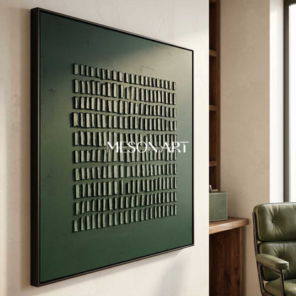 Green painting green abstract art canvas green abstract art canvas Wabi-Sabi Wall Art minimalist painting 3d texture wall art green wall art