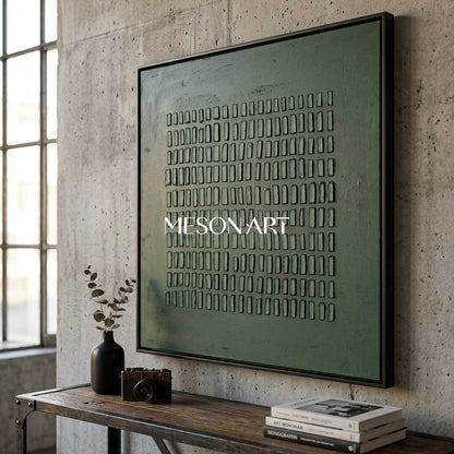 Green painting green abstract art canvas green abstract art canvas Wabi-Sabi Wall Art minimalist painting 3d texture wall art green wall art
