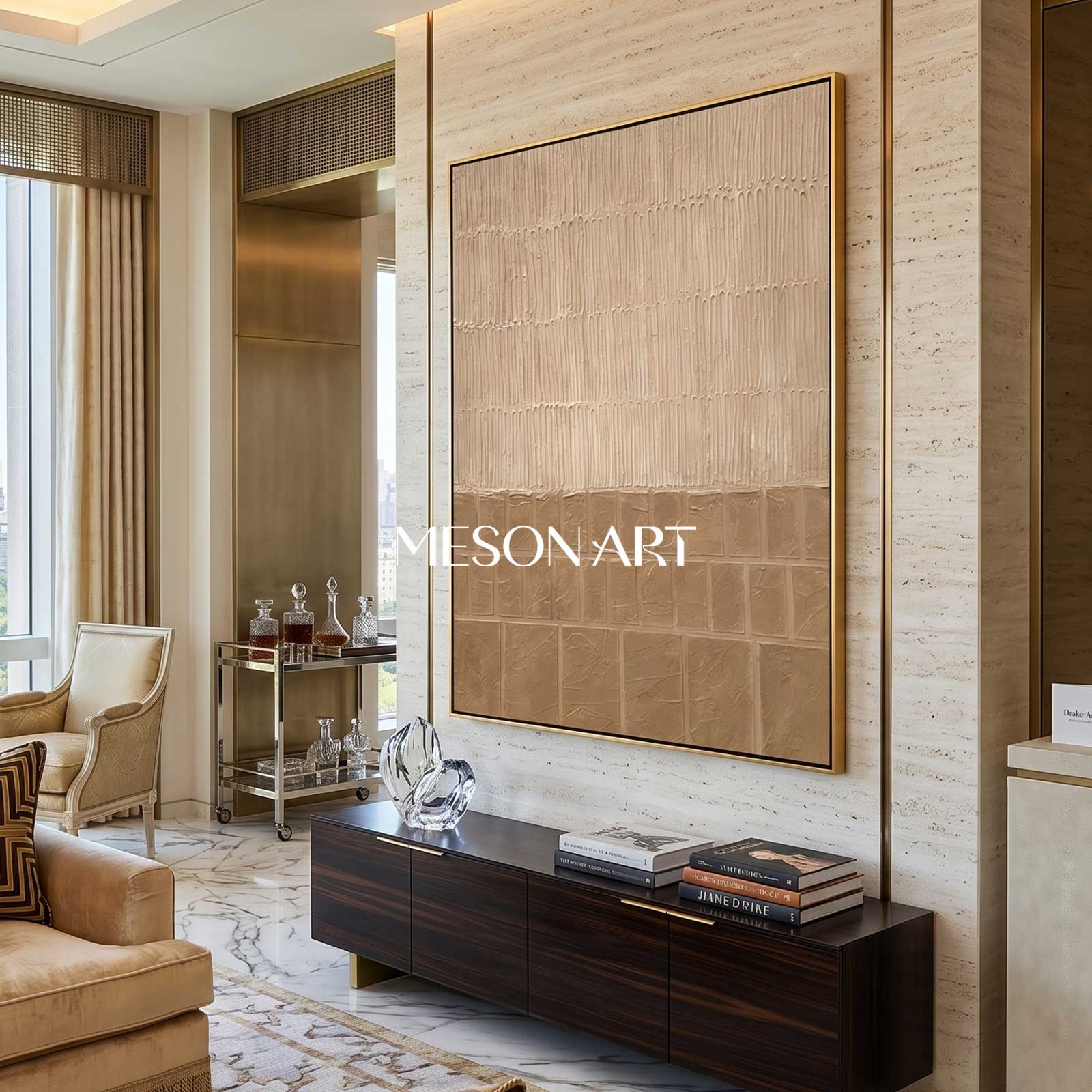Brown 3D Abstract Painting Brown Minimalist Art Brown Textured Wall Art Wabi-Sabi Abstract Painting