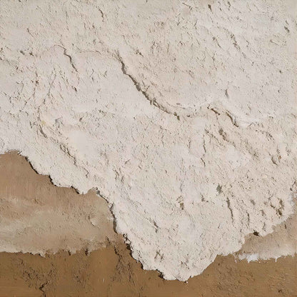 Large Brown Texture Painting 3D Sea Wall Art Plaster Wall Art Wabi-Sabi Wall Art Mixed Media Art