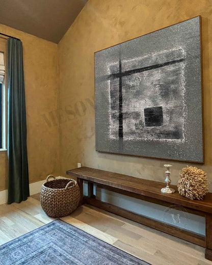 Dark Gray Abstract Art for Sale Dark Gray Abstract Wall Art Decoration Dark Gray Minimalist Painting