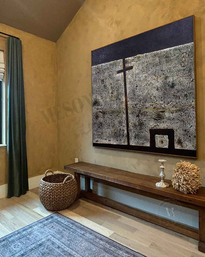 Black and White Textured Paintings for Sale Black and White Minimalist Abstract Canvas Wall Art