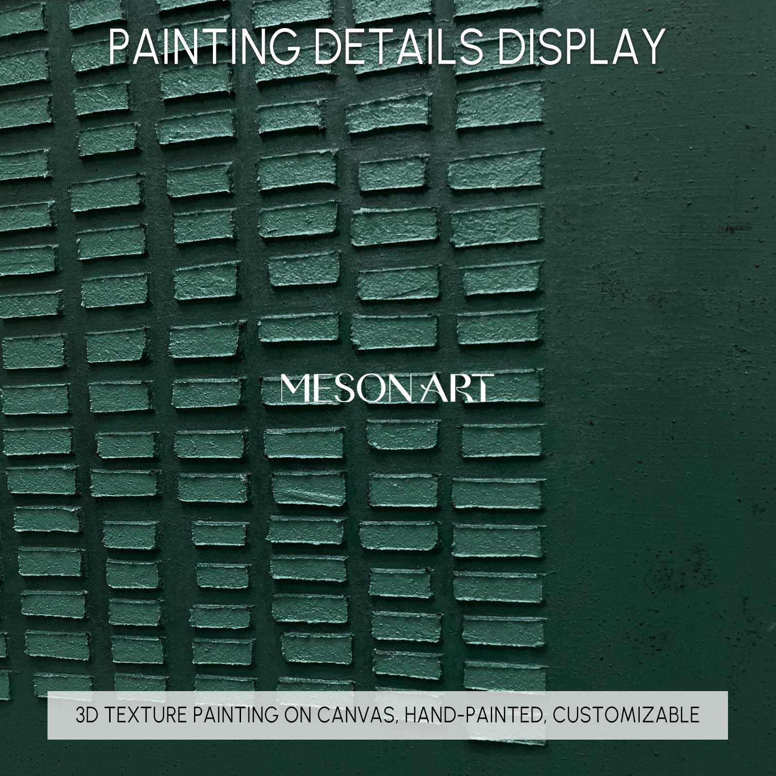Wabi Sabi Wall Art Green Painting Green Abstract Art Canvas Minimalist Painting 3D Texture Wall Art