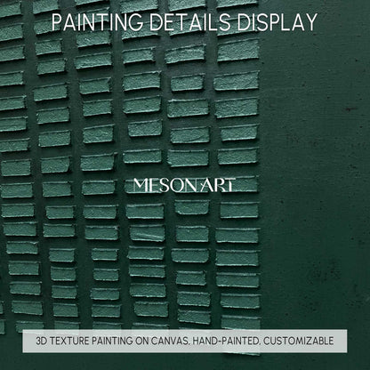 Wabi Sabi Wall Art Green Painting Green Abstract Art Canvas Minimalist Painting 3D Texture Wall Art
