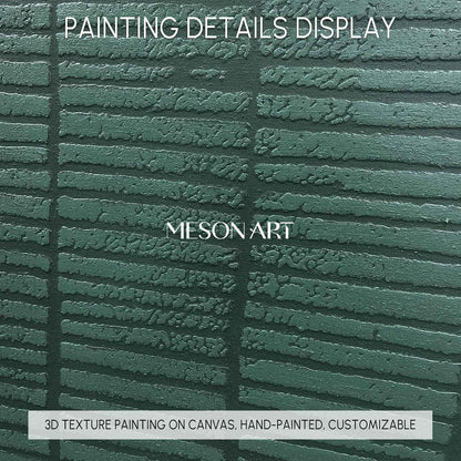 Wabi Sabi Wall Art 3D Dark Green Abstract Art Canvas Dark Green Painting Minimalist Painting 3D Texture Wall Art Dark Green Wall Art