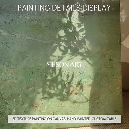 Large Green Landscape Oil Painting Large Green Landscape Textured Canvas Art Wabi-Sabi Art