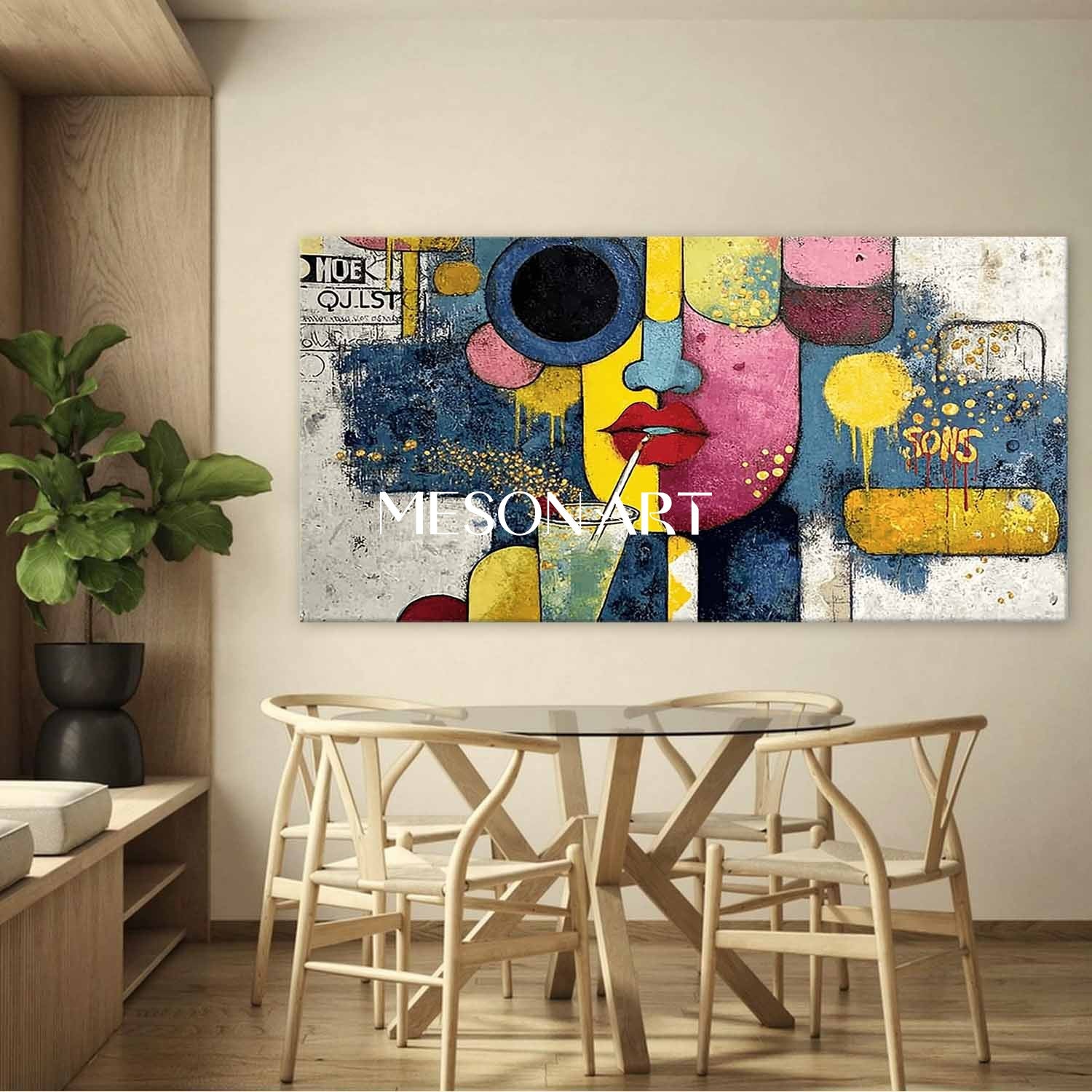 Extra Large Picasso Abstract Canvas Art Picasso Style Paintings Picasso Pop Wall Art Decor For Sale