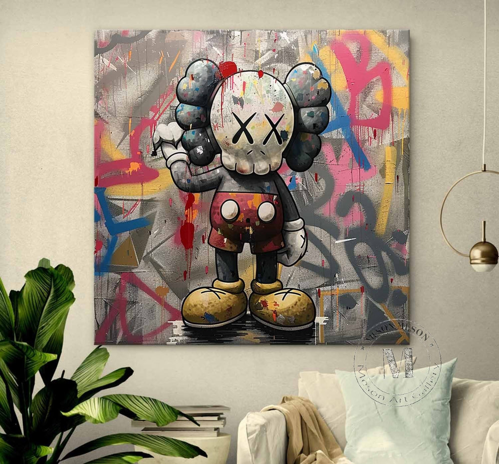Kaws Canvas Wall Art Kaws Art Canvas Kaws Oil Painting Kaws Graffiti ...