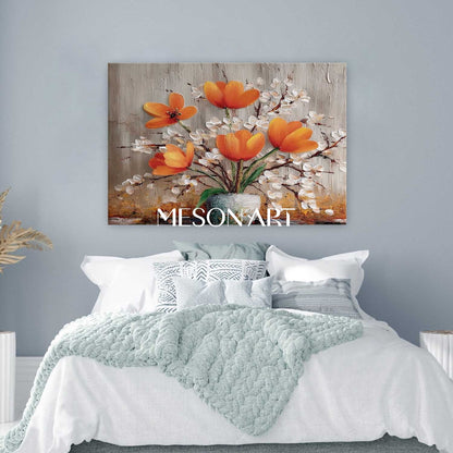 Flower Painting on Canvas Luxury Botanical Canvas Art Colorful Flower Wall Art for Gallery Wall