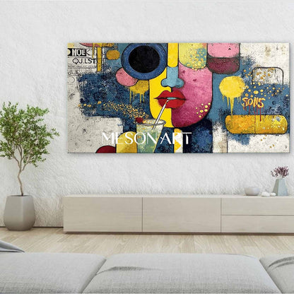 Extra Large Picasso Abstract Canvas Art Picasso Style Paintings Picasso Pop Wall Art Decor For Sale