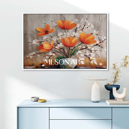 Flower Painting on Canvas Luxury Botanical Canvas Art Colorful Flower Wall Art for Gallery Wall