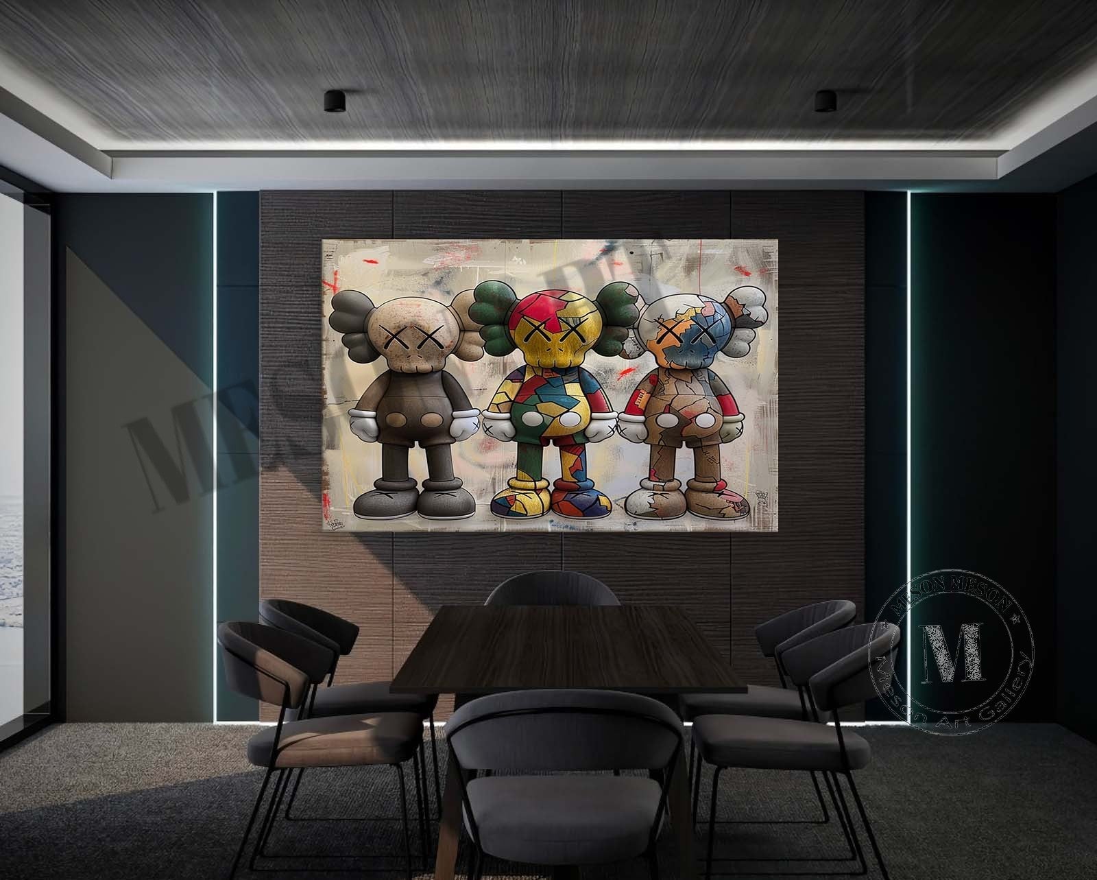 Large Kaws Oil Paintings for Sale Kaws Canvas Wall Art Kaws Art Canvas Kaws Graffiti Street Art