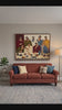 Modern Figurative Painting Of People Dining With Earthy Colors For Home