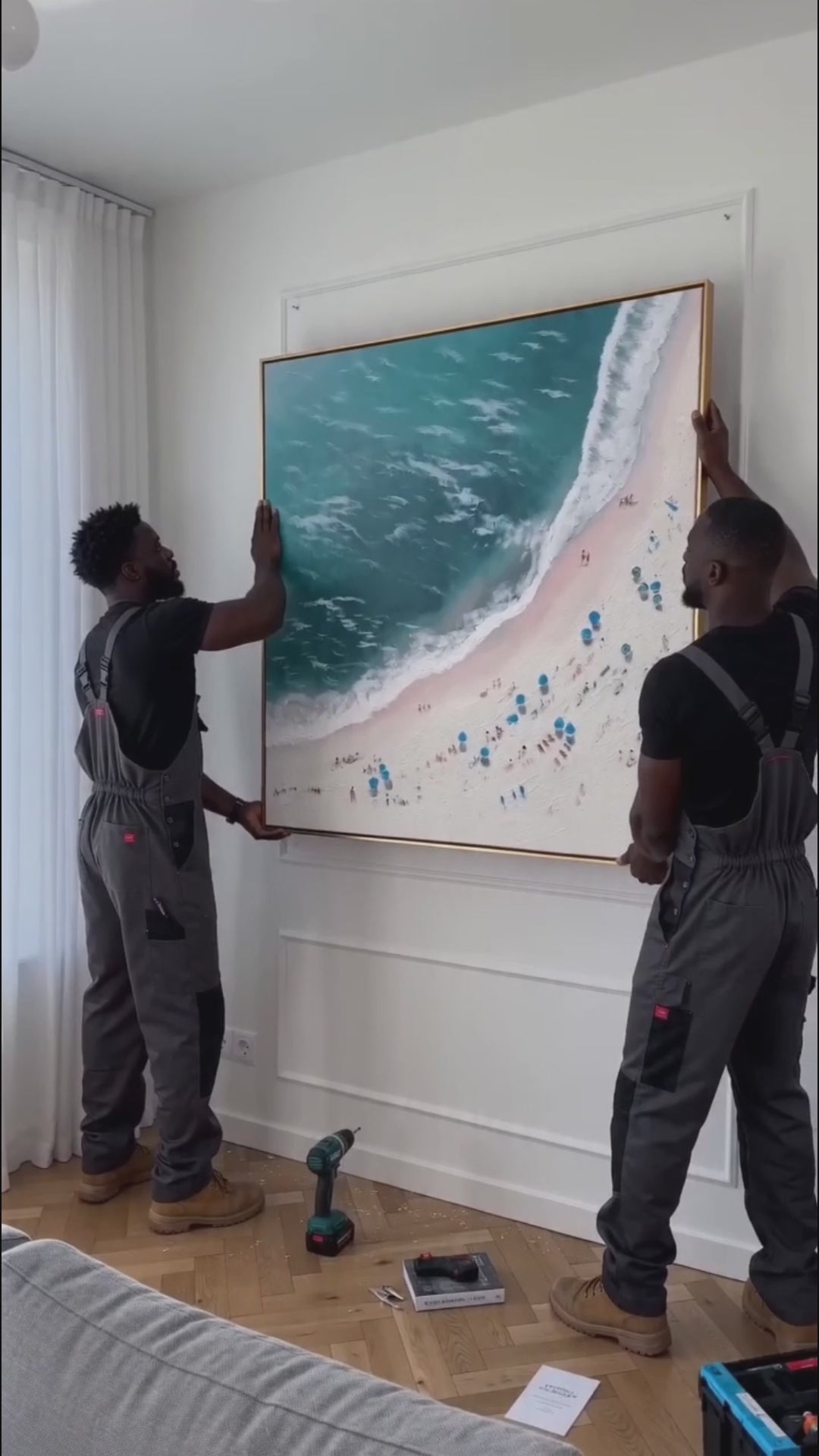 Load video: Plaster Art Texture Painting #SG264