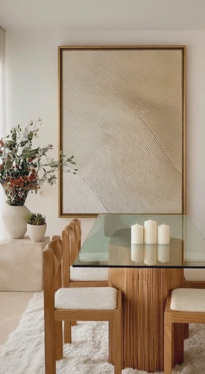 Buy Wabi Sabi Plaster Textured Painting Neutral Modern Minimal Canvas