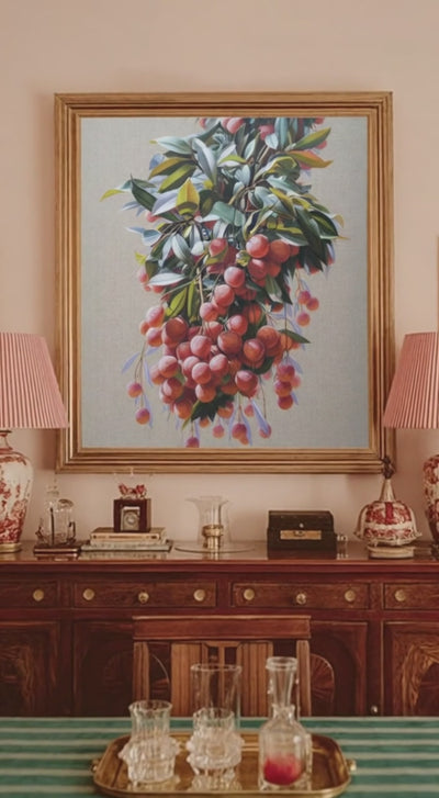Lychee Realistic Art Lychee Realistic Canvas Oil Painting Super Realistic Lychee Art Lychee Wall Art
