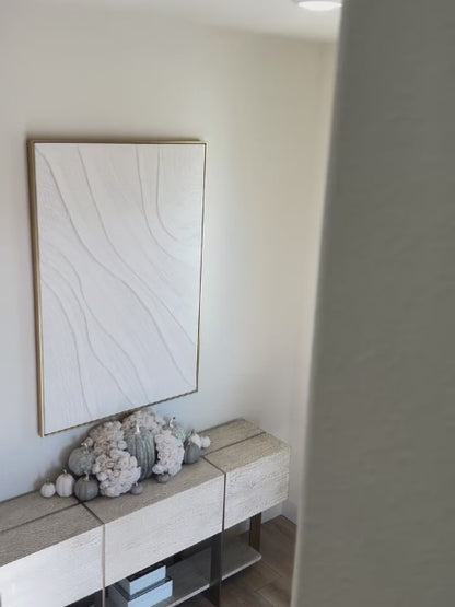 Large White 3D Abstract Art Plaster Wall Art Minimalist Art Textured Acrylic Canvas Painting on sale