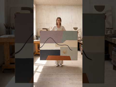 Lavender And Terracotta Minimalist Textured Painting For Living Room