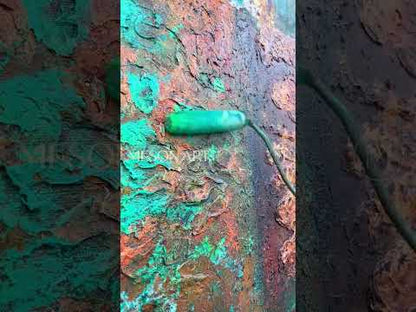Large Abstract Green and Bronze Art for Bathroom Texture Wall Decor
