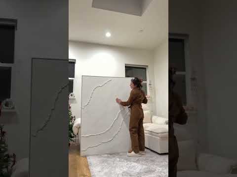 Video laden: Large White 3D Abstract Painting Plaster Wall Art 3D Textured Wall Painting Minimalist Art Set of 2