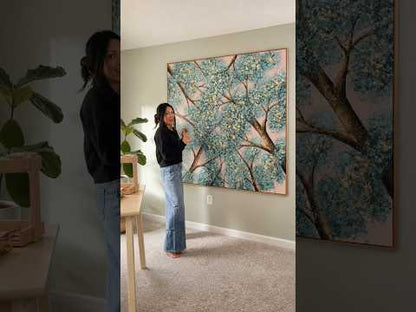 Contemporary Cubist Abstract Painting With Geometric Shapes And Neutral Tones For Modern Home Decor
