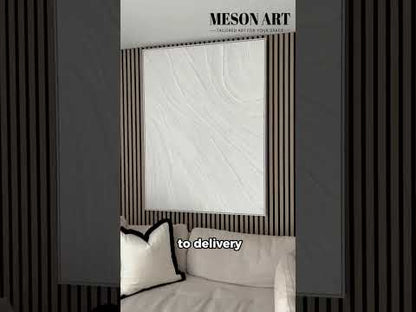 Large White 3D Abstract Art Plaster Wall Art Minimalist Art Textured Acrylic Canvas Painting on sale