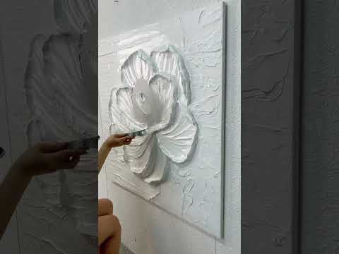 蓮の花の絵画 販売 蓮の花の石膏テクスチャ アート 蓮の花のキャンバス