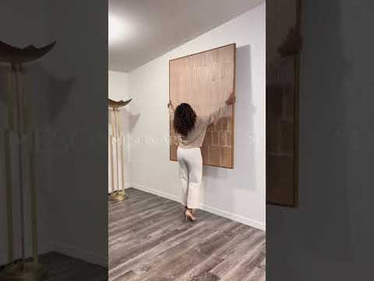 Brown 3D Abstract Painting Brown Minimalist Art Brown Textured Wall Art Wabi-Sabi Abstract Painting