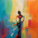 Pretty Dancer Palette Abstract Art Pretty Dancer Oil Painting Abstract Woman Bedroom Wall Art Decor
