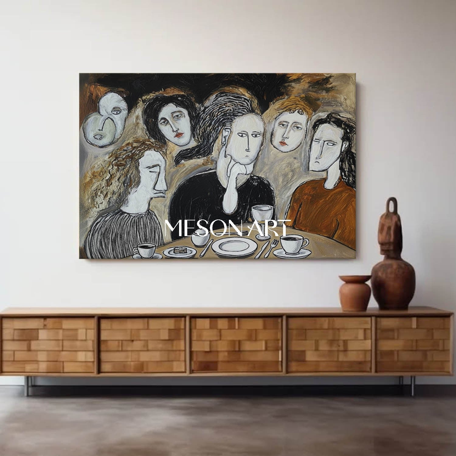 Buy Dreamlike Modern Expressionist Portrait Wall Art Office Entryway