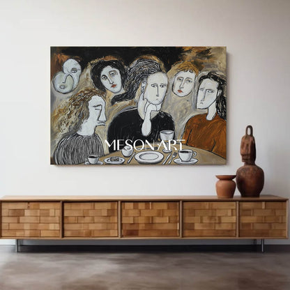 Buy Dreamlike Modern Expressionist Portrait Wall Art Office Entryway