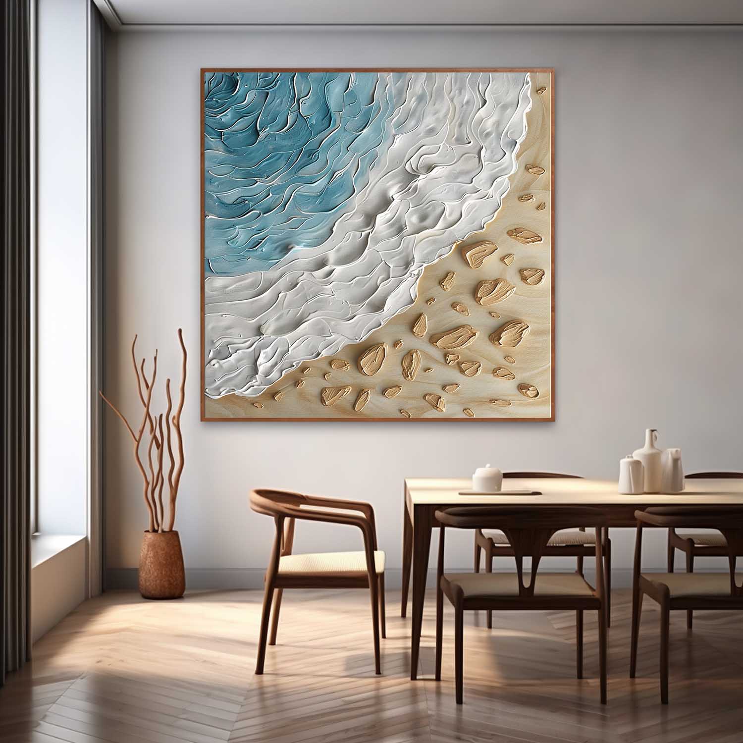 Wave Beach Texture Painting Coast Beach Oil Painting Coast Beach Canvas Wall Art For Sale