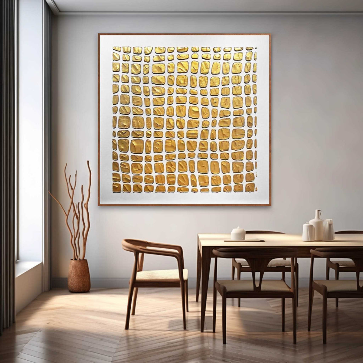Large Gold 3D Texture Painting Gold Minimalist Wall Art Gold Abstract ...