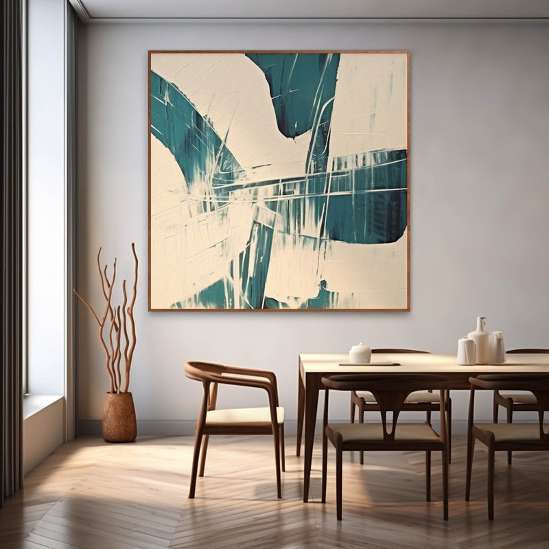 Beige and Blue Abstract Art Beige and Blue Abstract Art on Canvas Modern Minimalist Wall Art Beige and Blue Textured Painting