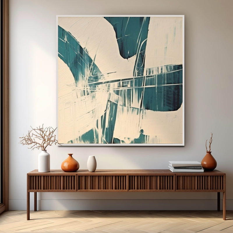 Beige and Blue Abstract Art Beige and Blue Abstract Art on Canvas Modern Minimalist Wall Art Beige and Blue Textured Painting
