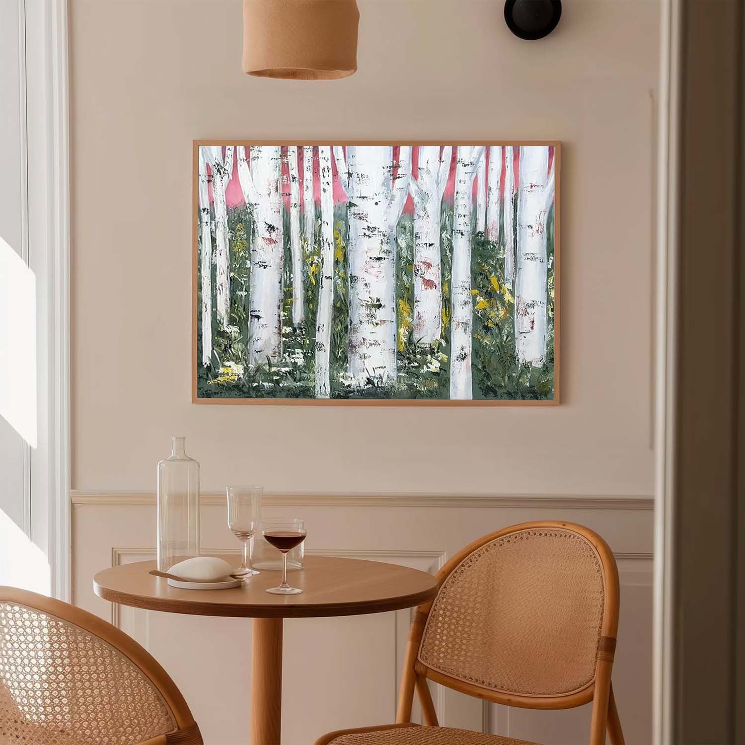 Large Birch Tree Wall Art Decor for Sale Birch Tree Texture Painting Birch Tree Art on Canvas