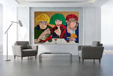 Pop Art Portrait Painting of Three People on Canvas Pop Art Portrait Painting of Three People