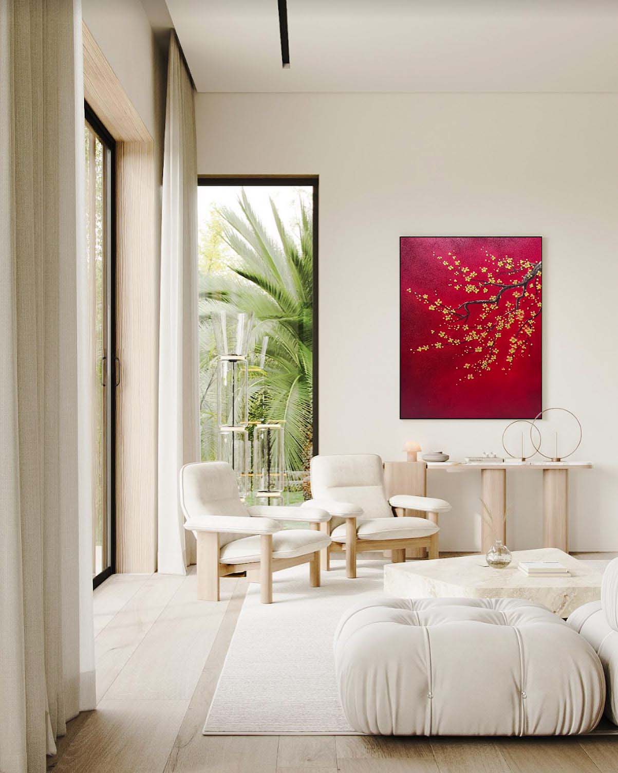Yellow Flower Texture Painting Yellow Plum Blossom Canvas Wall Art Decoration For Sale
