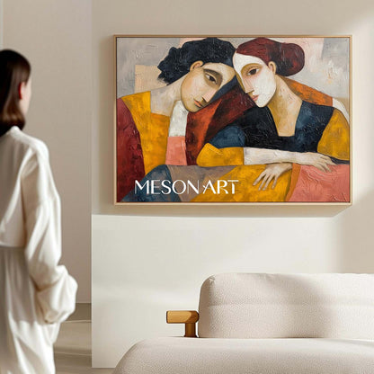 Contemporary Abstract Art Oil Painting Framed Canvas Living Room Shop