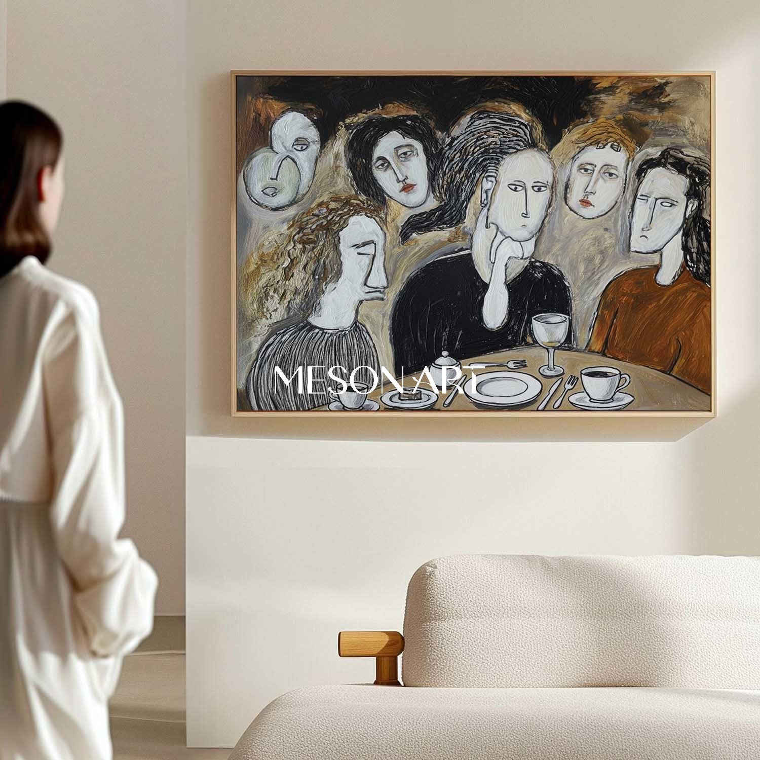Buy Dreamlike Modern Expressionist Portrait Wall Art Office Entryway