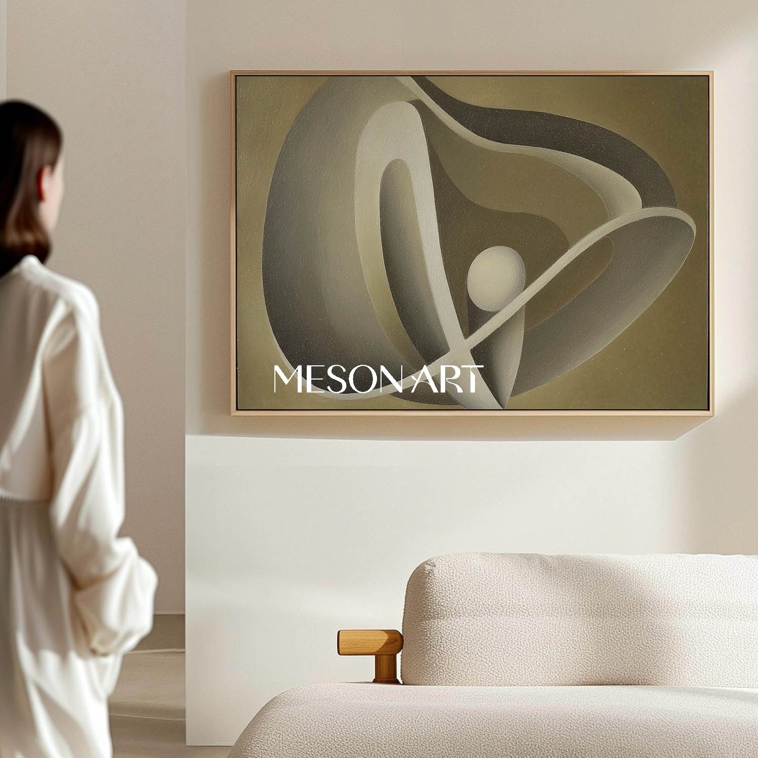 Modern Earth Tone Horizontal Wall Art Framed Original Decor Entryway Buy