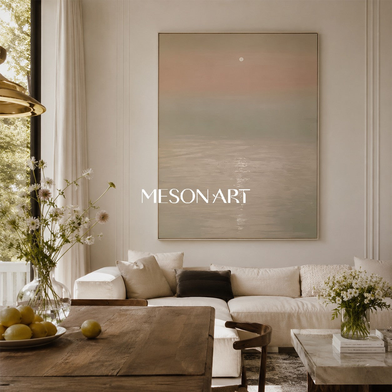 Large Landscape Art Landscape Oil Painting Landscape Wall Art Wabi-Sabi Wall Decor